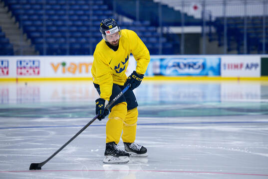 Lukas Bengtsson of Sweden at a practice session