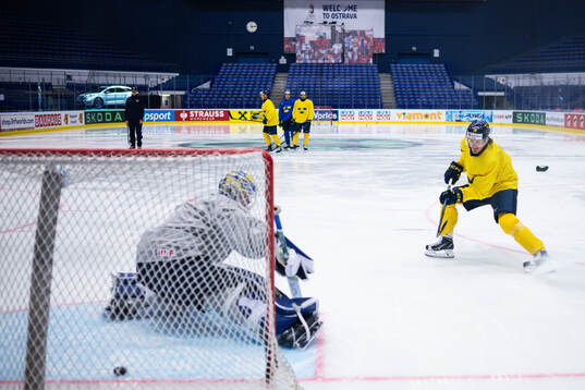 Marcus Sörensen of Sweden at a practice session