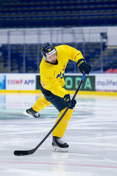 Lukas Bengtsson of Sweden at a practice session