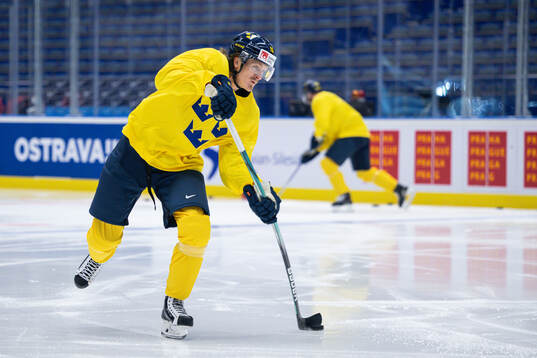 Marcus Sörensen of Sweden at a practice session