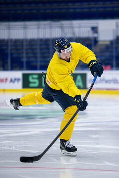 Lukas Bengtsson of Sweden at a practice session