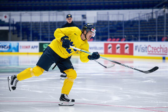 Marcus Sörensen of Sweden at a practice session
