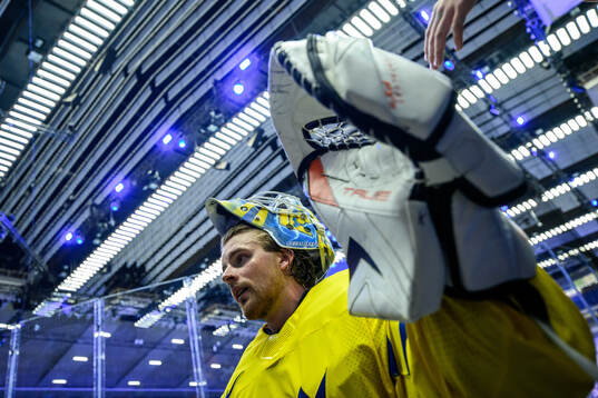 goaltender Samuel Ersson of Sweden
