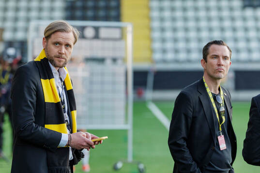 Häckens klubbchef Marcus Jodin och sportchef Martin