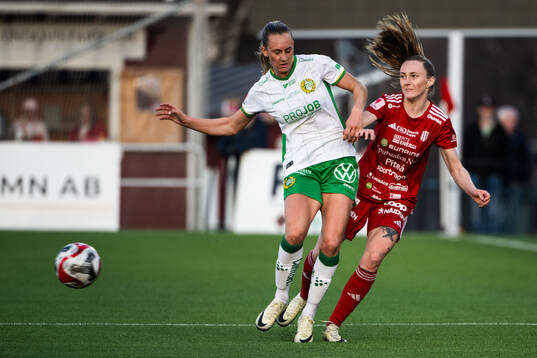Hammarbys Ellen Wangerheim och Piteås Ásla Johannesen