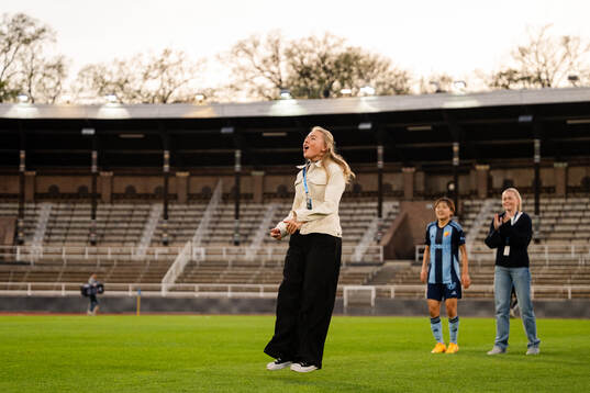 Djurgårdens Louise Hvarfner jublar