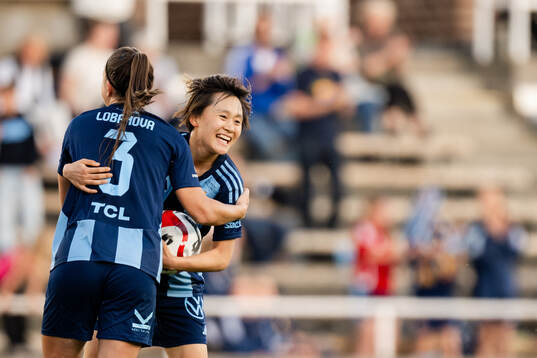 Djurgårdens Shinomi Koyama jublar