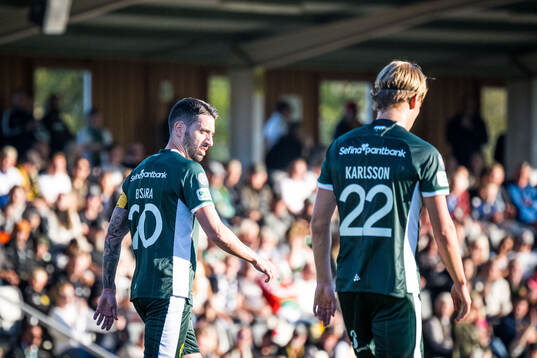 Hammarbys Nahir Besara och Markus Karlsson deppar