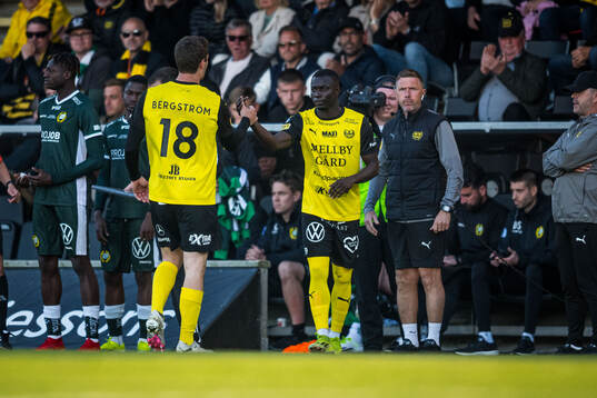 Mjällbys Jacob Bergström och Abdoulie Manneh