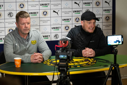 Mjällbys tränare Anders Torstensson och Hammarbys