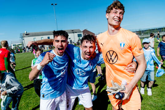 Malmö FFs spelare jublar