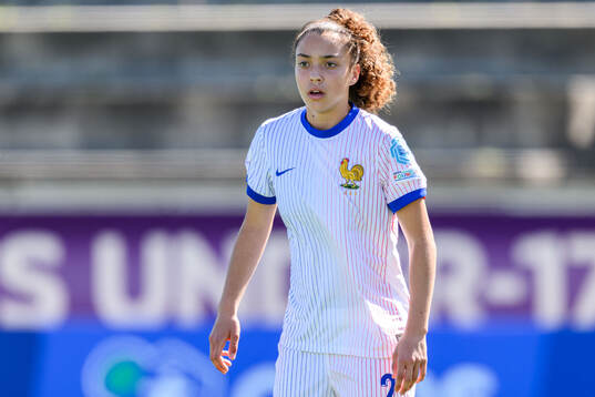 Maelle Richelandet of France looks dejected
