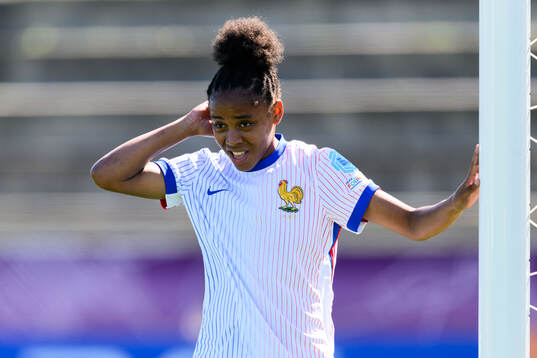 Kentissia Bacoul Juillard of France looks dejected