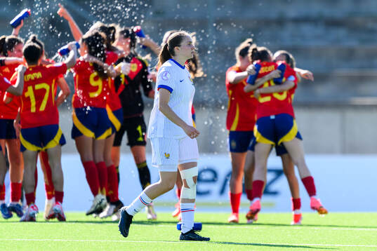 Valentine Sellenet of France looks dejected