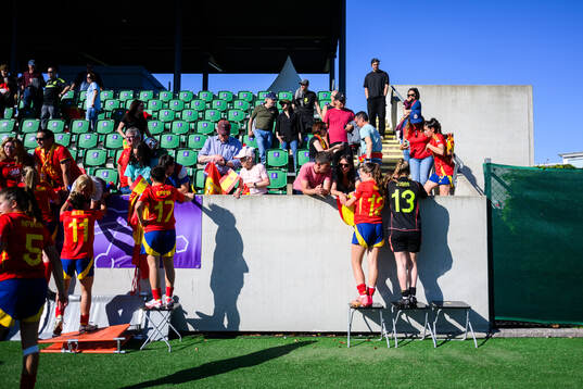 Players of Spain with family