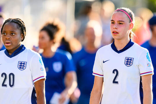 Rachel Maltby of England looks dejected