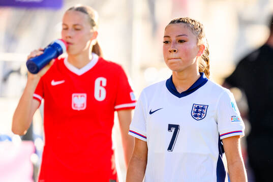 Erica Parkinson of England looks dejected