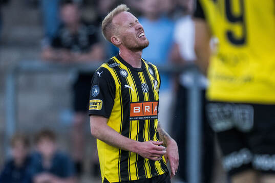 Häckens Mikkel Rygaard Jensen deppar
