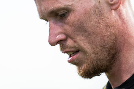Häckens Mikkel Rygaard Jensen deppar