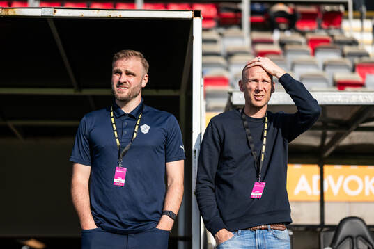 Halmstads Andreas Johansson (till höger)
