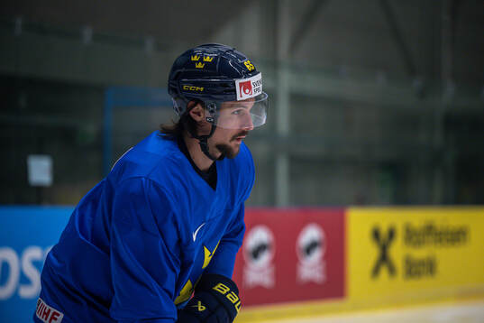 Erik Karlsson of Sweden at a practice session
