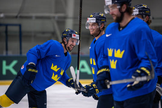 Erik Karlsson of Sweden at a practice session