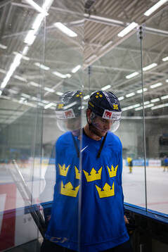 André Burakovsky of Sweden at a practice session