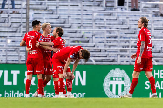 Värnamos spelare jublar