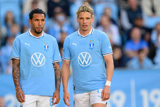 Malmö FFs Sergio Pena och Jens Stryger Larsen