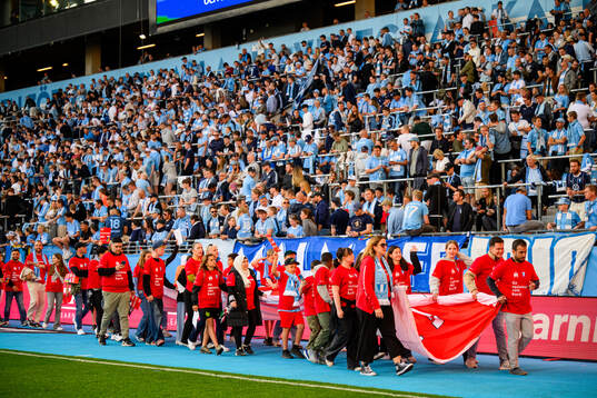 under fotbollsmatchen i Allsvenskan mellan Malmö FF och