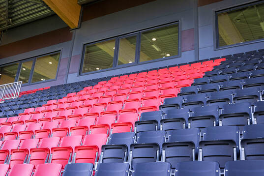 Vy på läktaren innan fotbollsmatchen i Allsvenskan mellan
