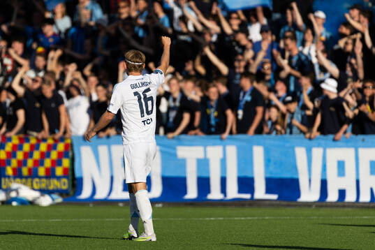 Djurgårdens Tobias Gulliksen jublar
