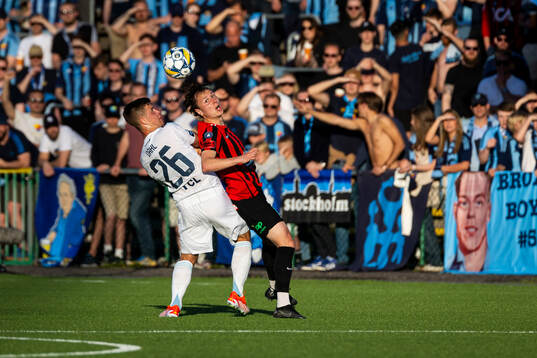 under fotbollsmatchen i Allsvenskan mellan Brommapojkarna