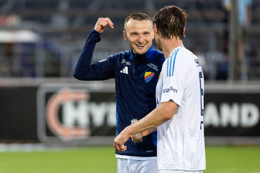 Djurgårdens Piotr Johansson och Albin Ekdal  jublar