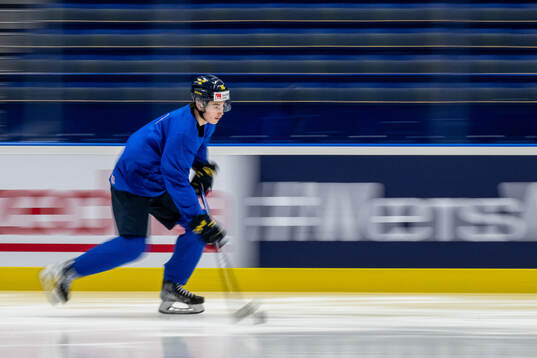Felix Unger Sörum of Sweden at a practice session