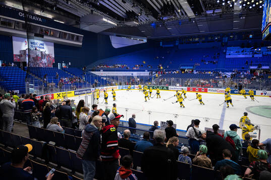 Players of Sweden at warm up