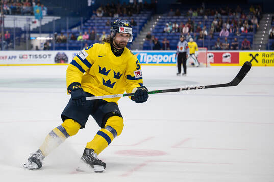 Linus Johansson celebrates