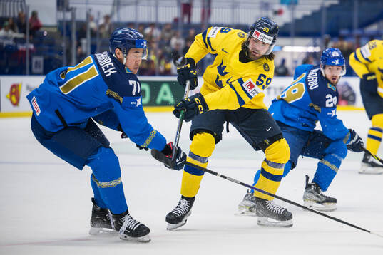 Linus Johansson of Sweden and Madi Dikhanbek of Kazakhstan