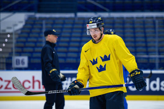 Jesper Frödén of Sweden at a practice session