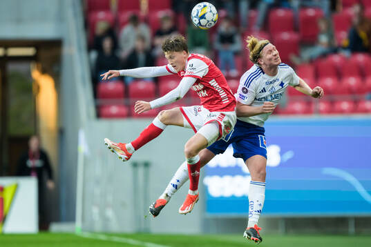 Kalmars Kevin Jensen och IFK Norrköpings Daniel Fritz Eid