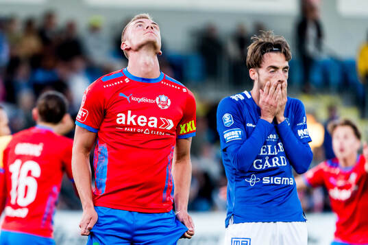 Helsingborgs Dennis Olsson och Trelleborgs Felix Hörberg