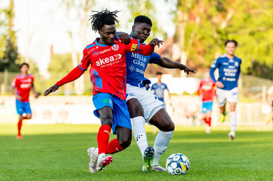 Helsingborgs Benjamin Acquah och Trelleborgs Abel Ogwuche