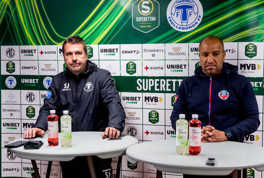 Trelleborgs tränare Stefan Jacobsson och Helsingborgs