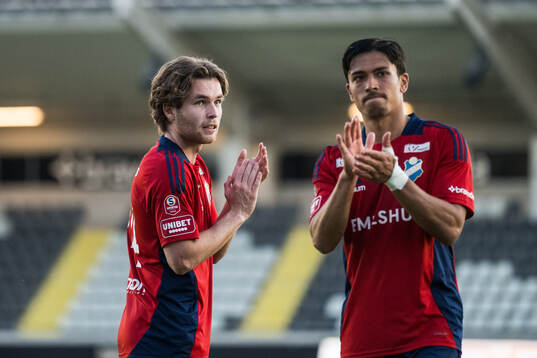 Östers Theodor Johansson och Lukas Bergquist jublar