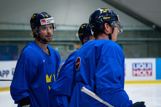 Adrian Kempe of Sweden at a practice session