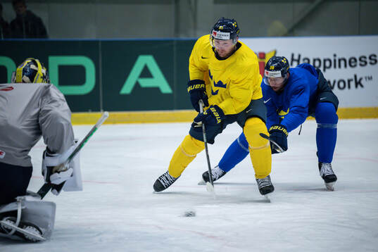 Carl Grundström and Marcus Pettersson of Sweden at a