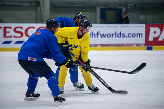 Victor Olofsson of Sweden at a practice session