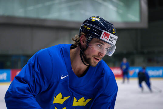 Adrian Kempe of Sweden at a practice session