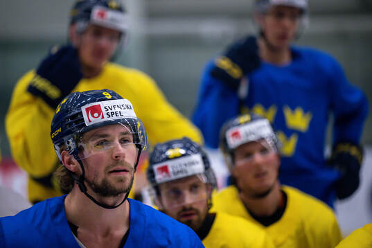 Adrian Kempe of Sweden at a practice session