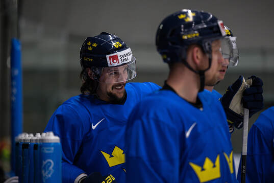 Erik Karlsson of Sweden at a practice session